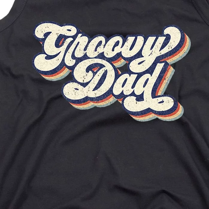 Groovy Dad Retro 70s Aesthetic Style Men Tank Top