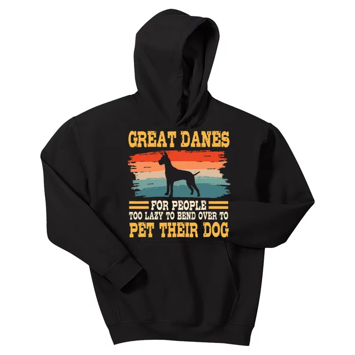 Great Dane Retro Vintage German Mastiff Gentle Dog Lover Kids Hoodie