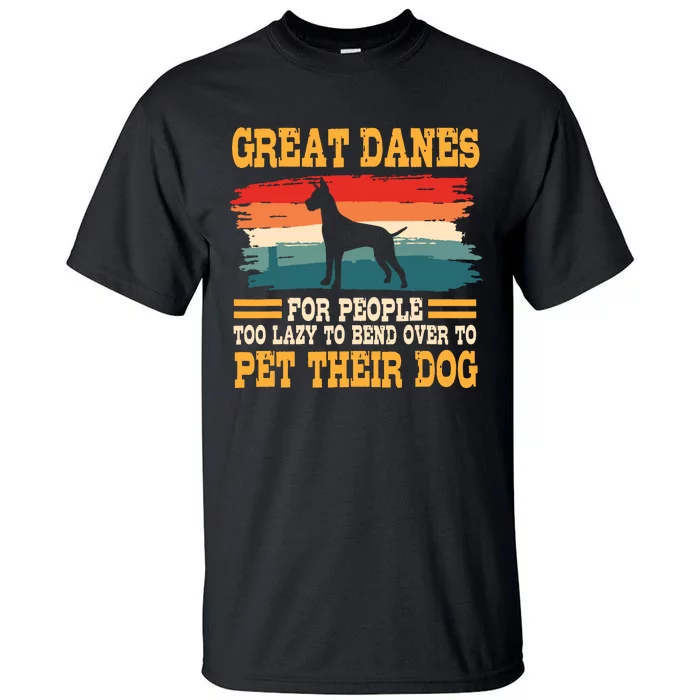 Great Dane Retro Vintage German Mastiff Gentle Dog Lover Tall T-Shirt