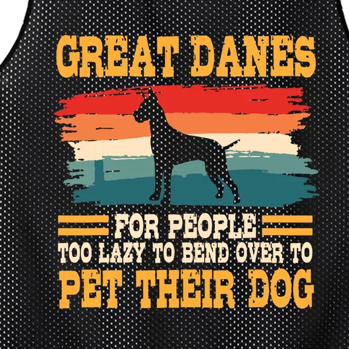 Great Dane Retro Vintage German Mastiff Gentle Dog Lover Mesh Reversible Basketball Jersey Tank