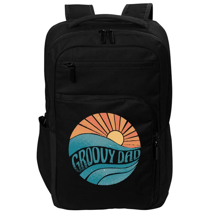 Groovy Dad Retro Sunset Gift Impact Tech Backpack