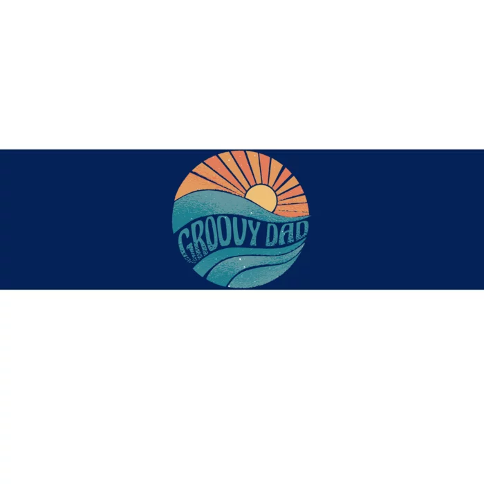 Groovy Dad Retro Sunset Gift Bumper Sticker