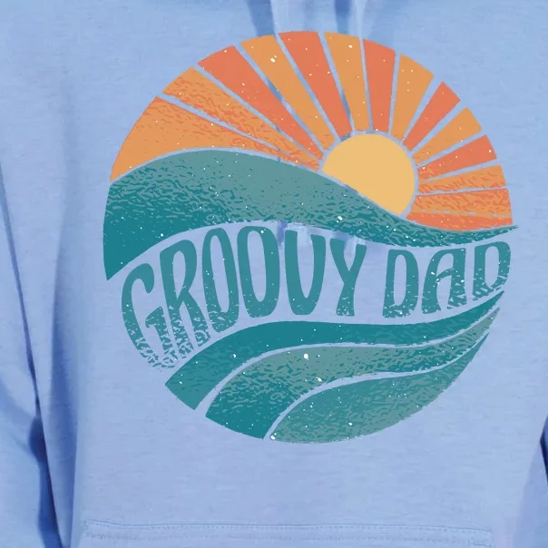 Groovy Dad Retro Sunset Gift Unisex Surf Hoodie