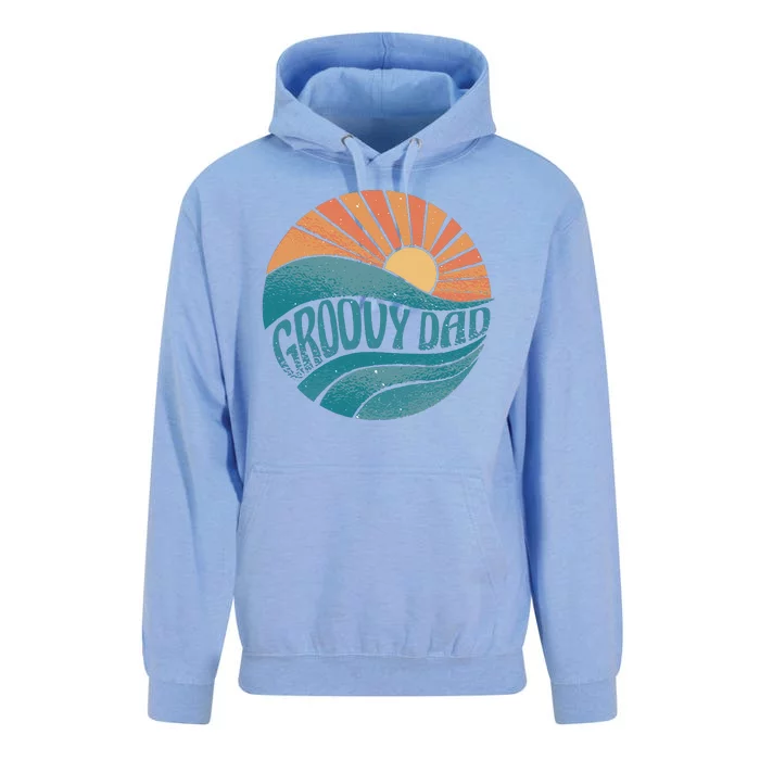 Groovy Dad Retro Sunset Gift Unisex Surf Hoodie