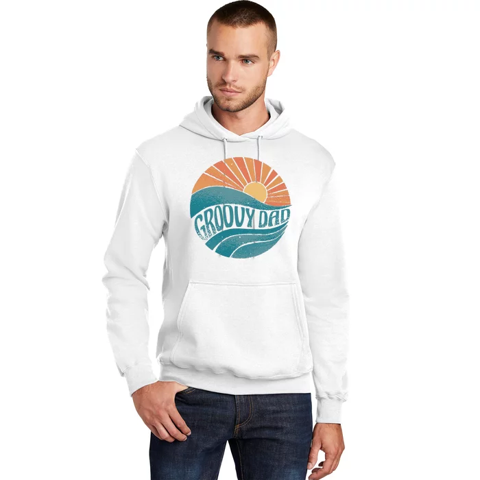 Groovy Dad Retro Sunset Gift Hoodie