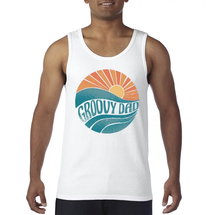 Groovy Dad Retro Sunset Gift Tank Top