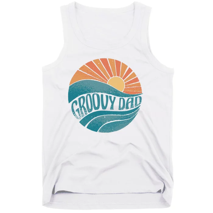 Groovy Dad Retro Sunset Gift Tank Top