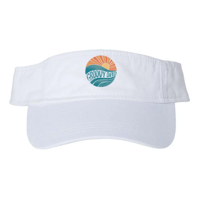 Groovy Dad Retro Sunset Gift Valucap Bio-Washed Visor