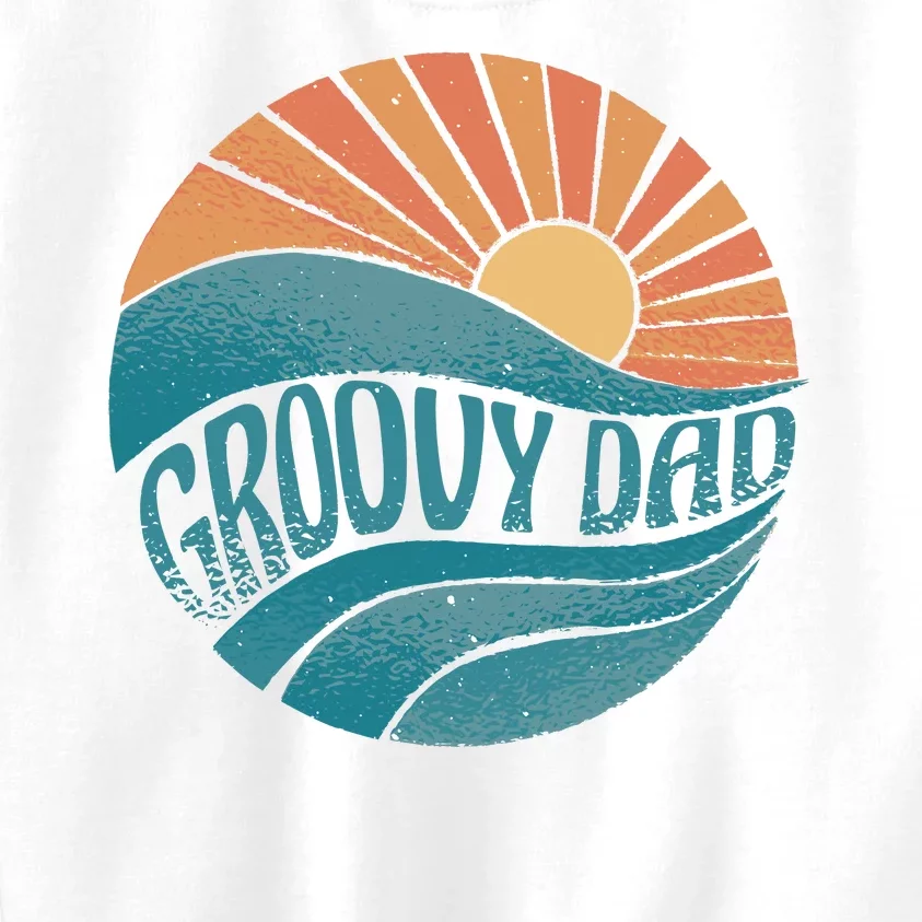 Groovy Dad Retro Sunset Gift Kids Sweatshirt