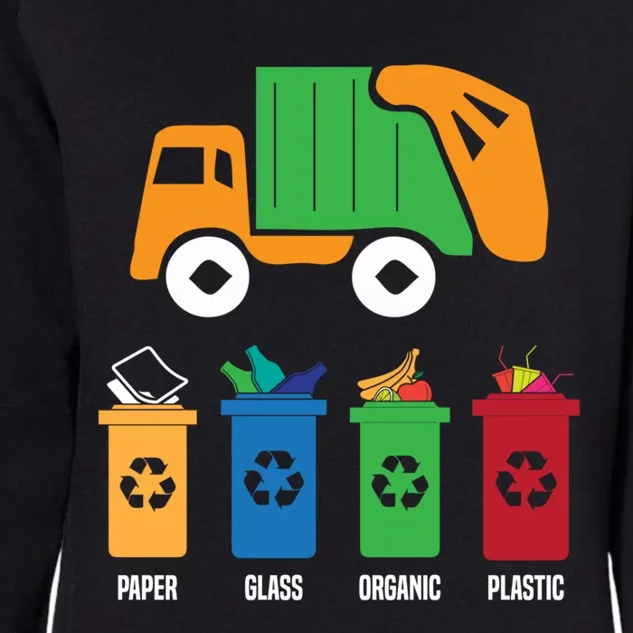 Garbage Day Recycling Truck Womens California Wash Sweatshirt