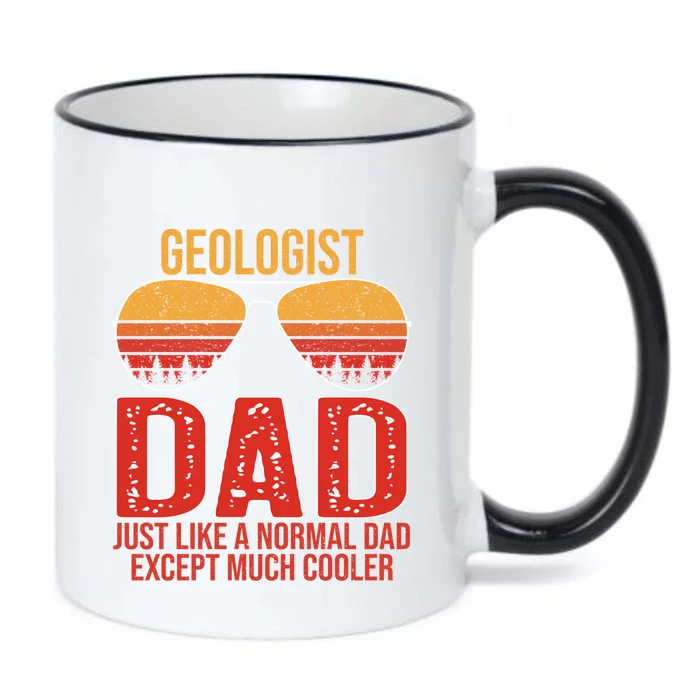 Geologist Dad Retro Sunglasses For Father's Day Gift Black Color Changing Mug