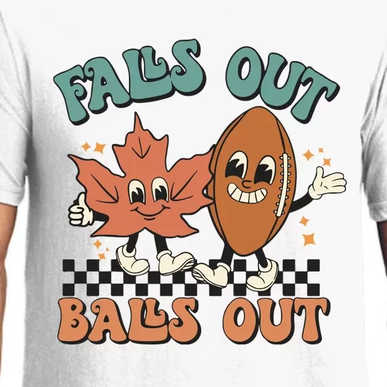 Game Day Retro Football Falls Out Balls Out Pajama Set