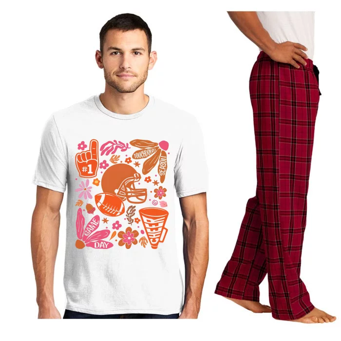 Game Day Retro Football Touchdown Season Pajama Set