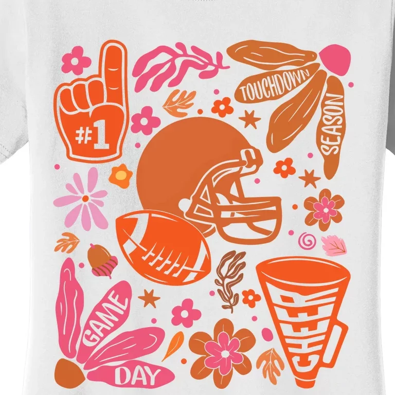 Game Day Retro Football Touchdown Season Women's T-Shirt