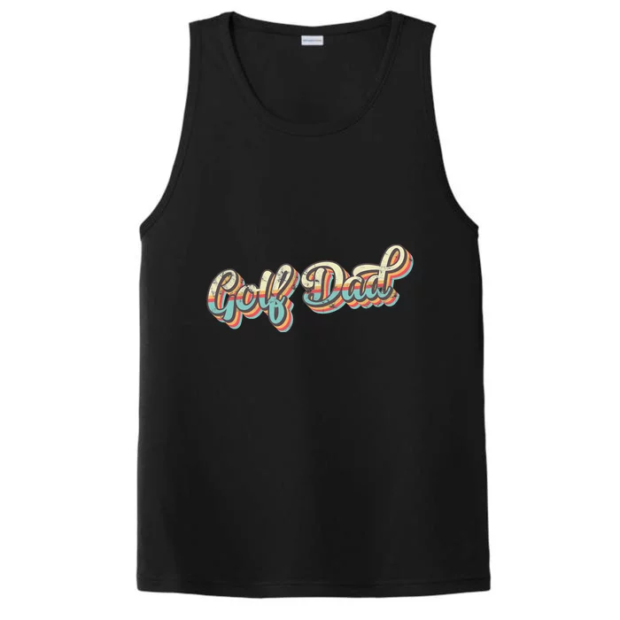 Golf Dad Retro Distressed Gift For Dad Father's Day Performance Tank