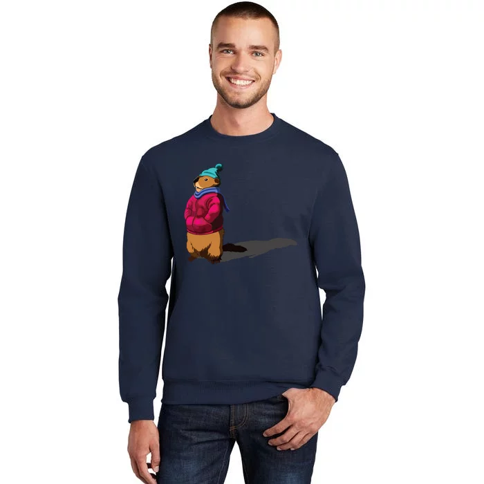 Groundhog Day Shadow Gift Ground Hog Tall Sweatshirt