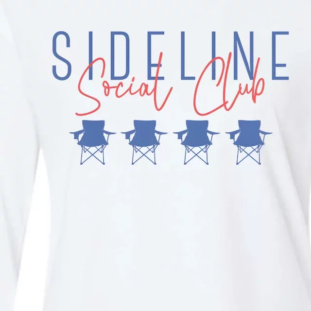 Game Day Sideline Social Club Tumbler Funny Mom Team Game Day Womens Cotton Relaxed Long Sleeve T-Shirt