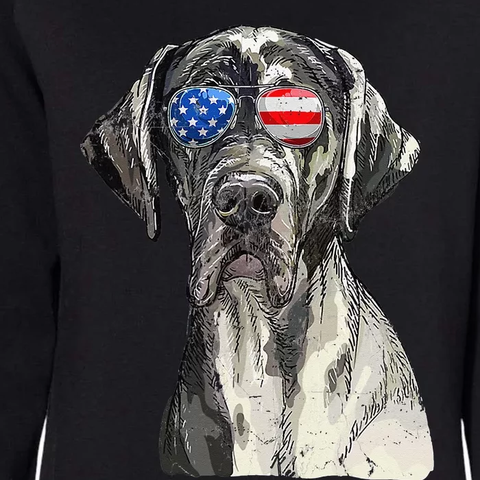 Great Dane Sunglasses American USA Flag 4th Of July Fourth Womens California Wash Sweatshirt