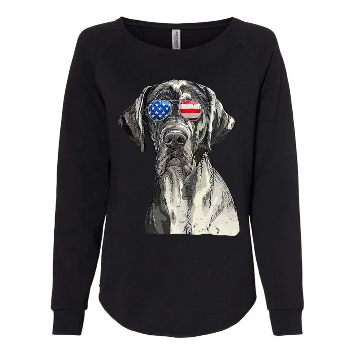 Great Dane Sunglasses American USA Flag 4th Of July Fourth Womens California Wash Sweatshirt