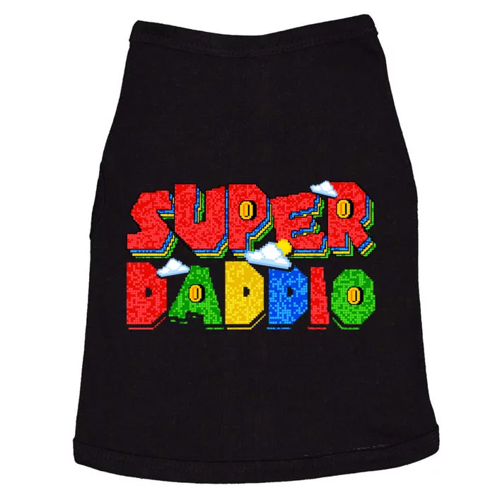 Gamer Dad Super Daddio Fathers Day Funny Gift Doggie Tank