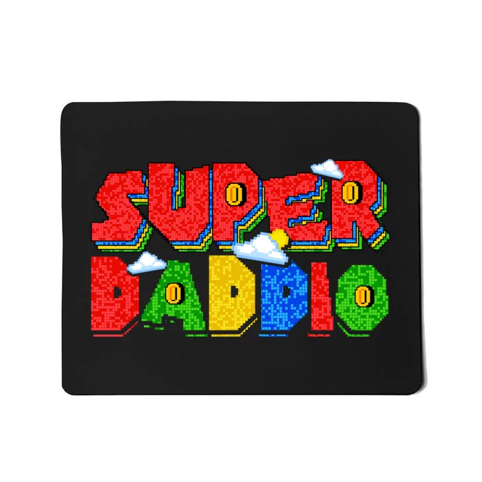 Gamer Dad Super Daddio Fathers Day Funny Gift Mousepad