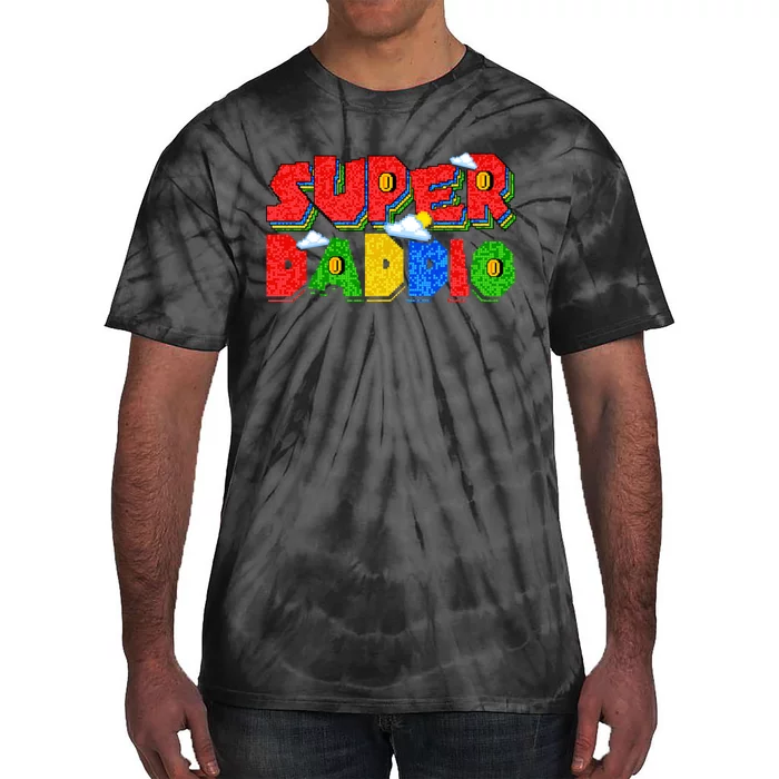 Gamer Dad Super Daddio Fathers Day Funny Gift Tie-Dye T-Shirt