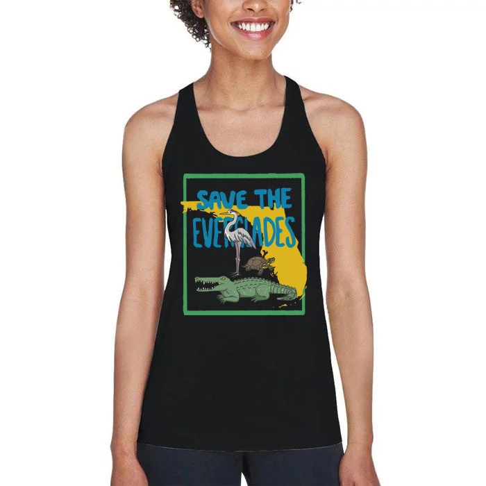 Gators Daily Save The Everglades Women's Racerback Tank