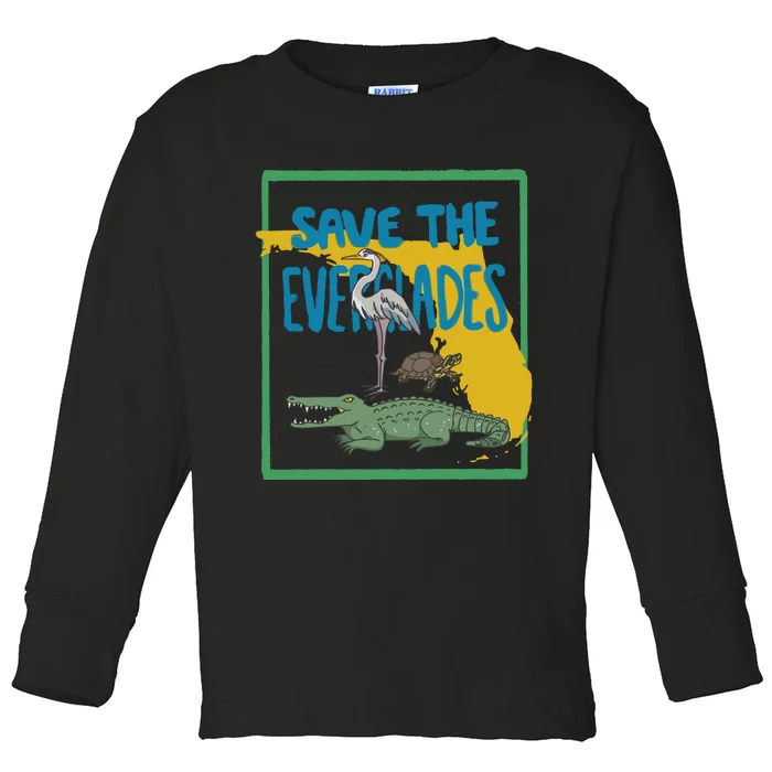 Gators Daily Save The Everglades Toddler Long Sleeve Shirt