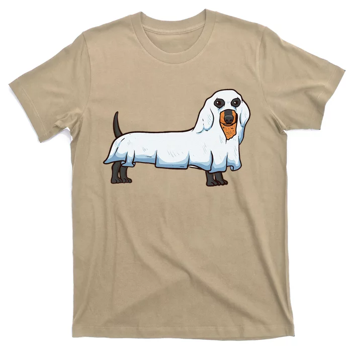 Ghost Dachshund Spooky Dog Wiener Halloween Costume T-Shirt