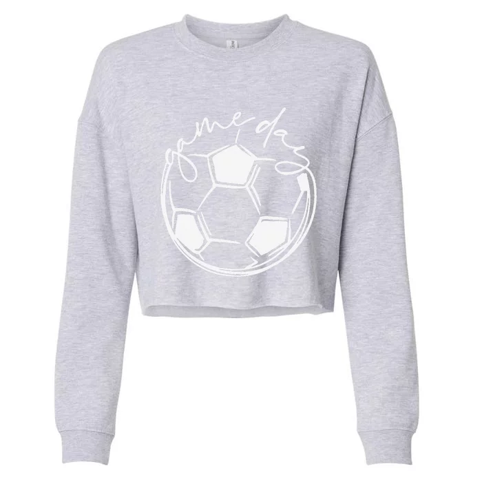 Game Day  Sports Parent  Soccer Mom Cropped Pullover Crew