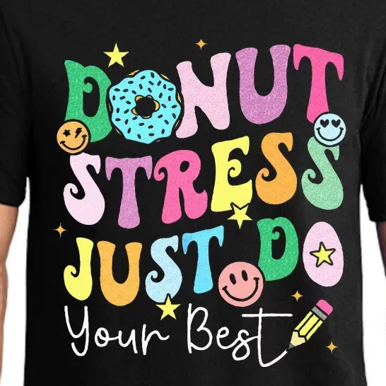 Groovy Donut Stress Just Do Your Best Test Day Pajama Set