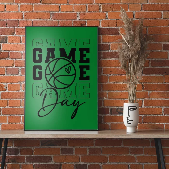 Game Day Sport Lover Mothers Day Basketball Mom Women Girl Poster