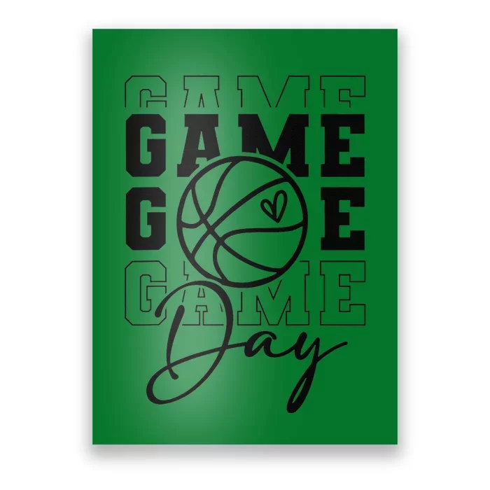 Game Day Sport Lover Mothers Day Basketball Mom Women Girl Poster