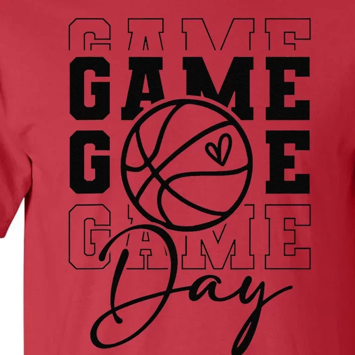 Game Day Sport Lover Mothers Day Basketball Mom Women Girl Tall T-Shirt