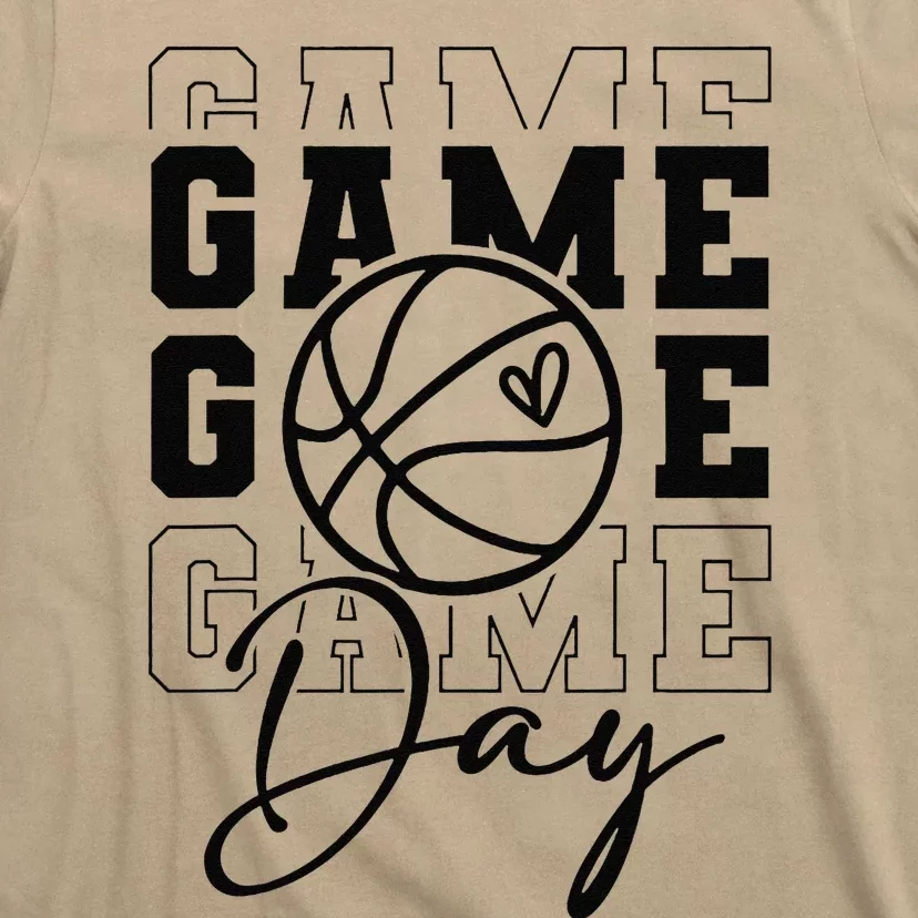 Game Day Sport Lover Mothers Day Basketball Mom Women Girl T-Shirt