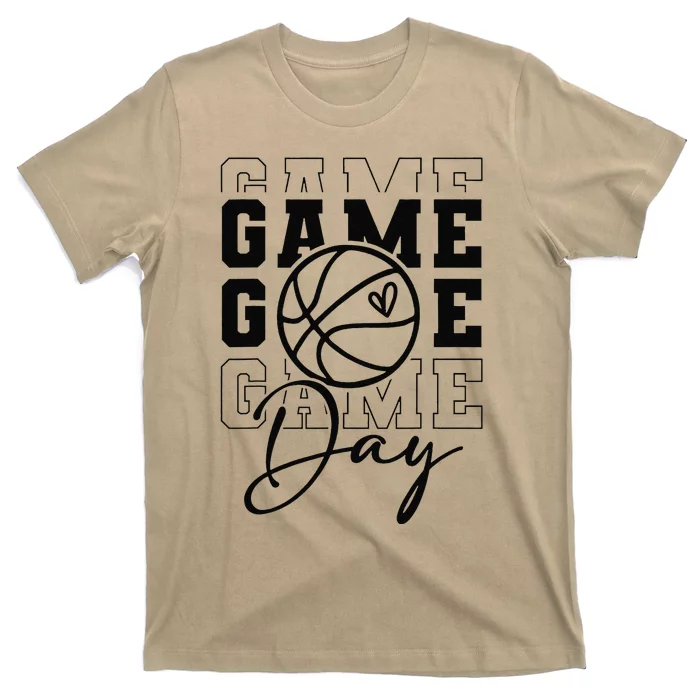 Game Day Sport Lover Mothers Day Basketball Mom Women Girl T-Shirt