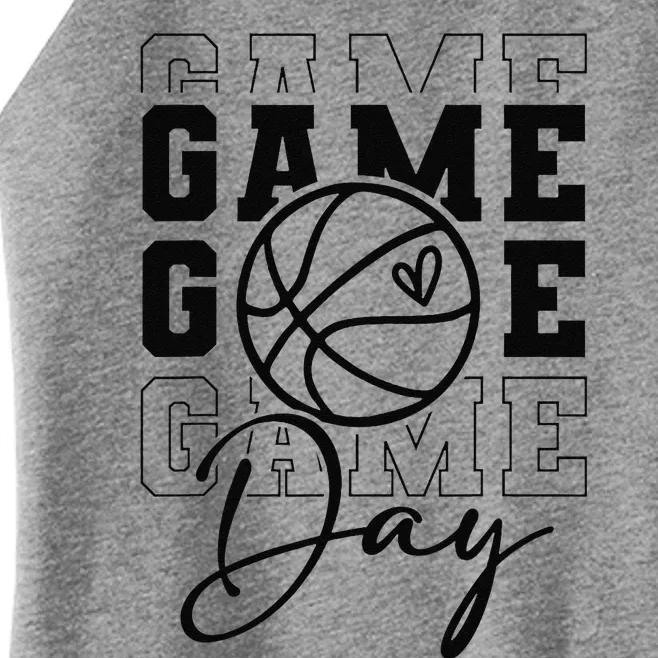 Game Day Sport Lover Mothers Day Basketball Mom Women Girl Women’s Perfect Tri Rocker Tank