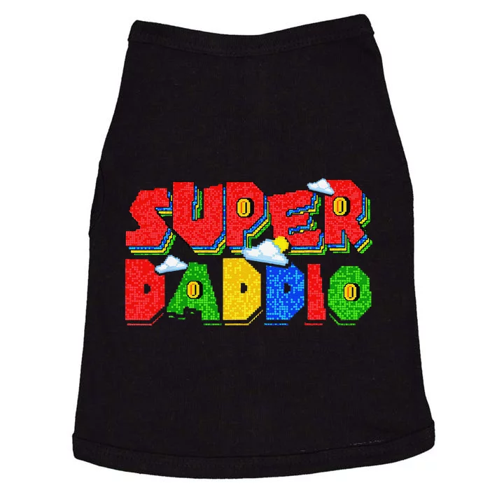 Gamer Dad Super Daddio Father's Day Funny Gift Doggie Tank