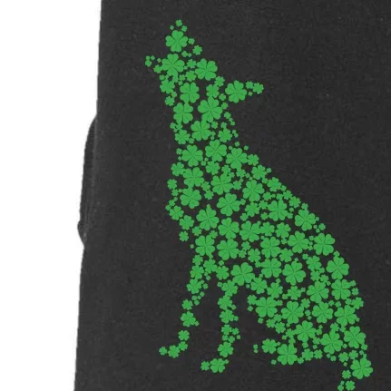 Green Dog Shamrock St Patricks Day Doggie 3-End Fleece Hoodie