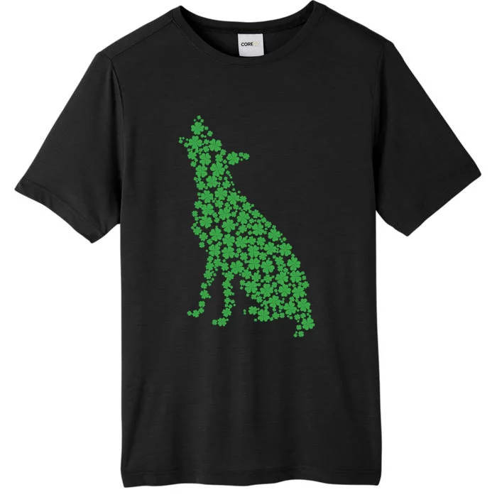 Green Dog Shamrock St Patricks Day ChromaSoft Performance T-Shirt