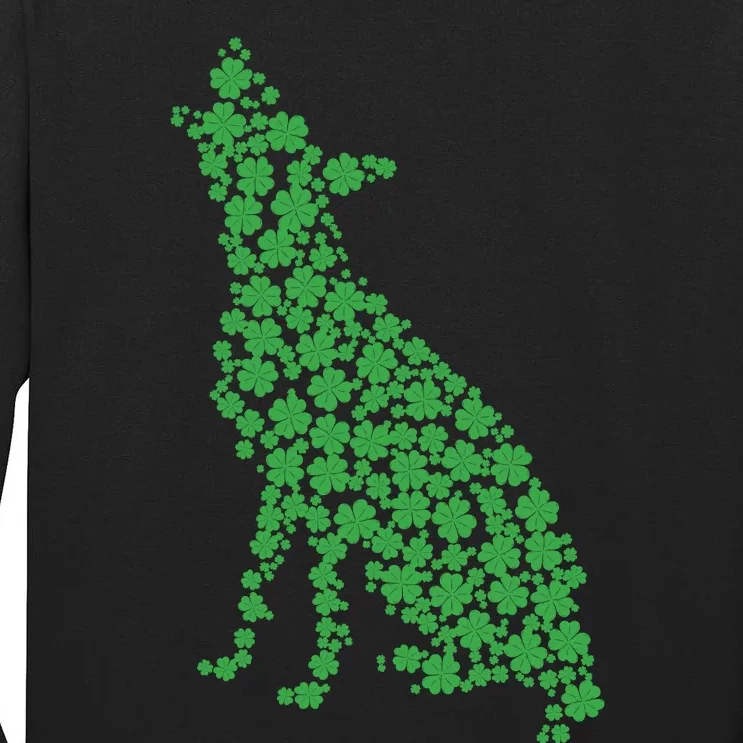 Green Dog Shamrock St Patricks Day Tall Long Sleeve T-Shirt