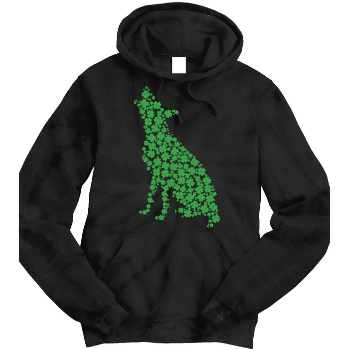 Green Dog Shamrock St Patricks Day Tie Dye Hoodie