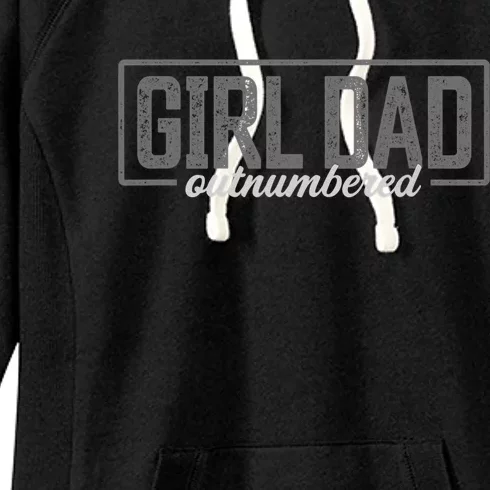 Girl Dad Shirt For Men Father's Day Outnumbered Girl Dad Women's Fleece Hoodie