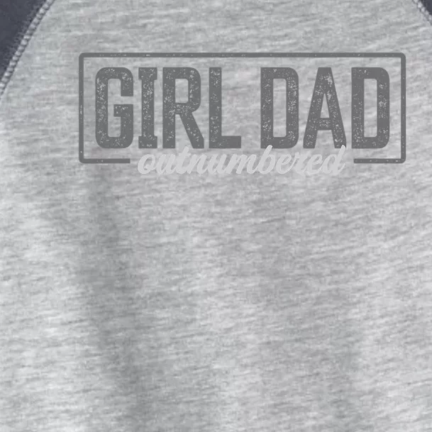 Girl Dad Shirt For Men Father's Day Outnumbered Girl Dad Toddler Fine Jersey T-Shirt