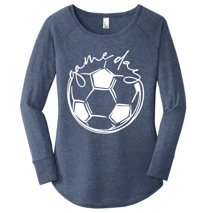 Game Day Shirts Sports Parent Shirts Soccer Mom Shirts Women's Perfect Tri Tunic Long Sleeve Shirt