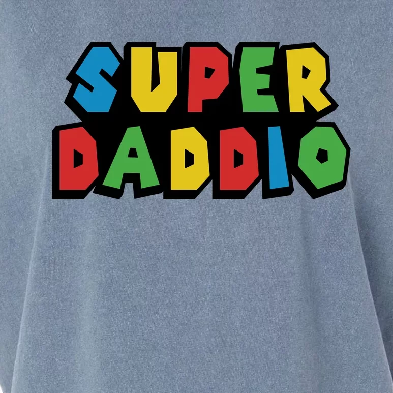 Gamer Dad Super Daddio Fathers Day Funny Gift Garment-Dyed Women's Muscle Tee