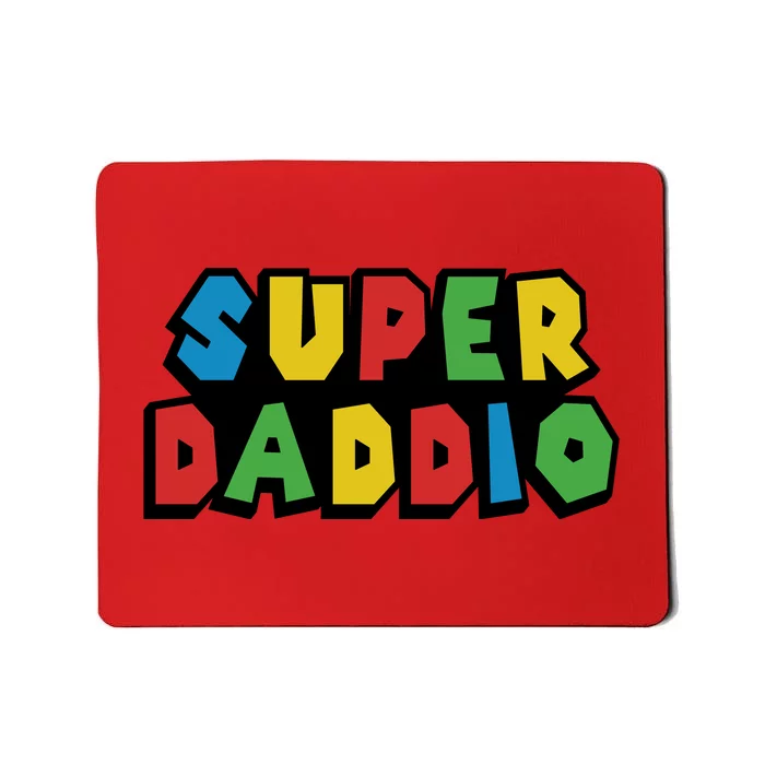 Gamer Dad Super Daddio Fathers Day Funny Gift Mousepad