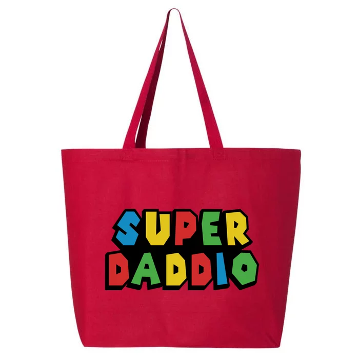 Gamer Dad Super Daddio Fathers Day Funny Gift 25L Jumbo Tote