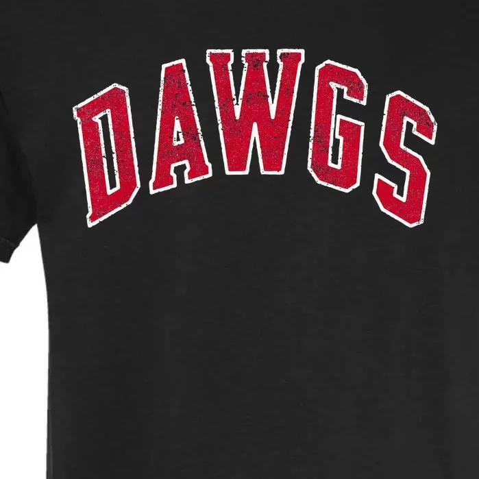 Go D.A.W.G.S Sic Em Team Mascot School Spirit Game Day Garment-Dyed Heavyweight T-Shirt