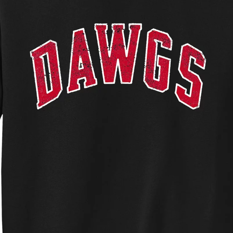 Go D.A.W.G.S Sic Em Team Mascot School Spirit Game Day Tall Sweatshirt